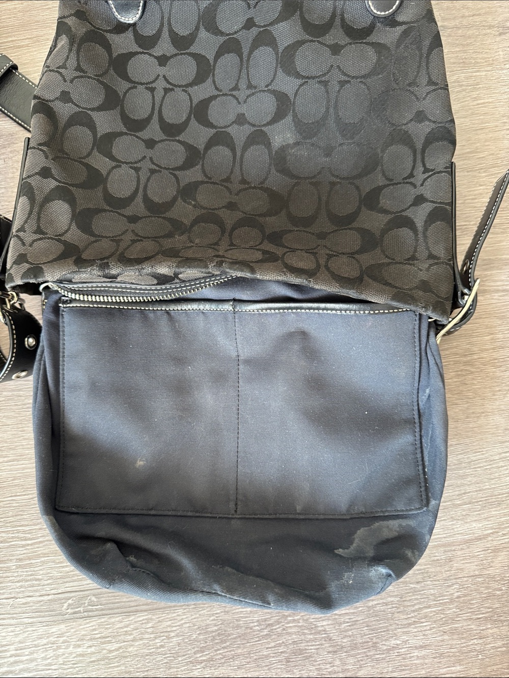 Coach Black Signature Jacquard Logo Shoulder Bucket Bag - Picture 11 of 12